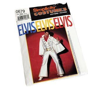 Elvis Costume Pattern Simplicity 8651 Uncut 90’s Size BB 40-44 Vintage NOS